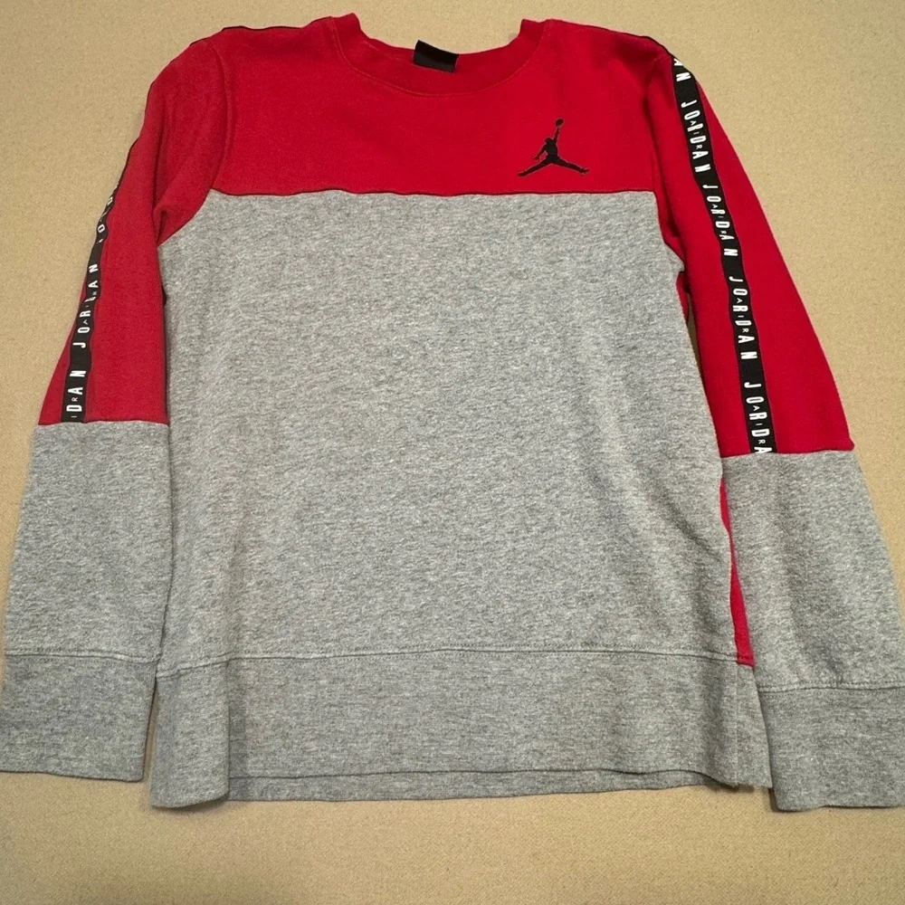 Nike Jordan Kids Red and Gray Sweatshirt